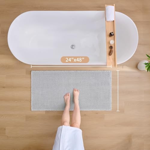 ILANGO Upgraded Waffle Bath Rug 24x48, Super Absorbent Non Slip Bath Mat - Image 2
