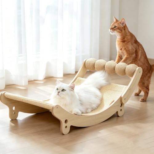 Sisal Cat Scratchers for Indoor Cats, Cat Bed, 31.89 in-Sisal Ball by NxwjoyPet