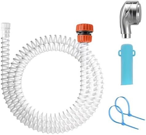 Slip-On Tub Hose for Bathtub Faucet, Ear-Tab Zip-Tie Connector, Handheld - Image 5