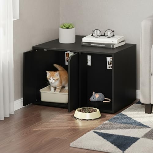 Furinno Peli Cat Litter Box Enclosure, 24 Inch Hidden Litter Box Furniture by Furinno-FitsYourSpaceFitsYourBudget