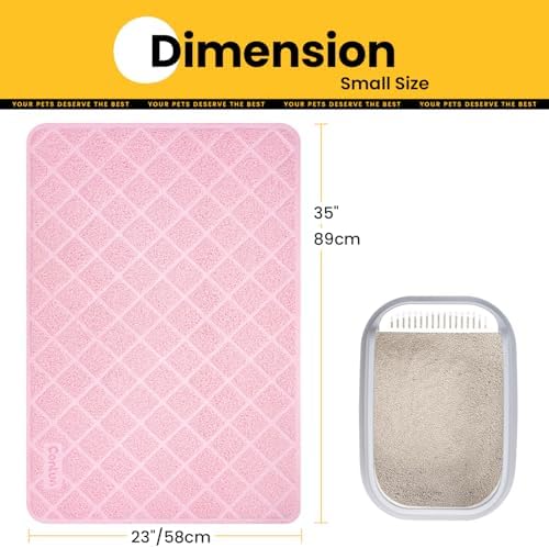 Conlun Cat Litter Mat Litter Trapping Mat, Less Waste Cat Litter Box Mat - Image 2
