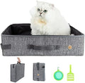 Portable Cat Travel Litter Box. Easy Use in the Car. No Leakage, Smell and by petisfam