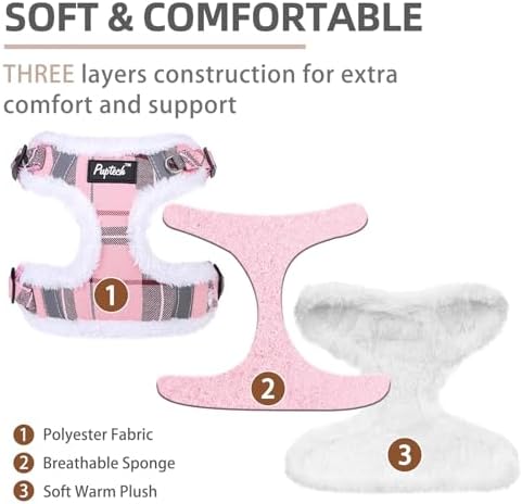 PUPTECK Dog Harness and Leash Set Small Sized, Step in No Pull Adjustable Puppy - Image 2