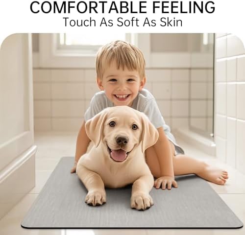 Mecko Bath Mat Ultra Thin Light Grey - Image 5