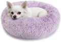 nononfish Cozy Calming Dog Bed, Soft Plush Donut Pet Bed by nononfish