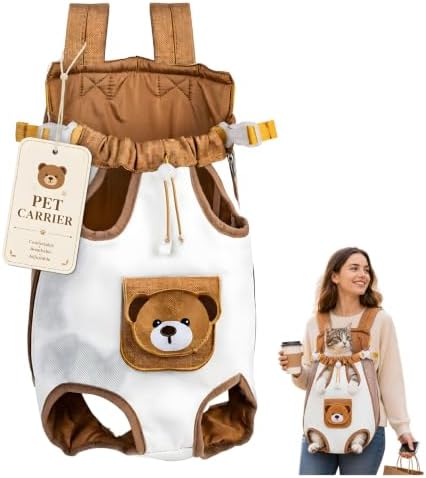 Cute Bear Design Front Pet Carrier Backpack by Atlodas