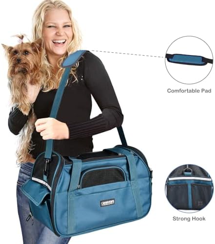 JESPET Soft-Sided Airline-Approved Dog & Cat Carrier Travel Bag - Image 3