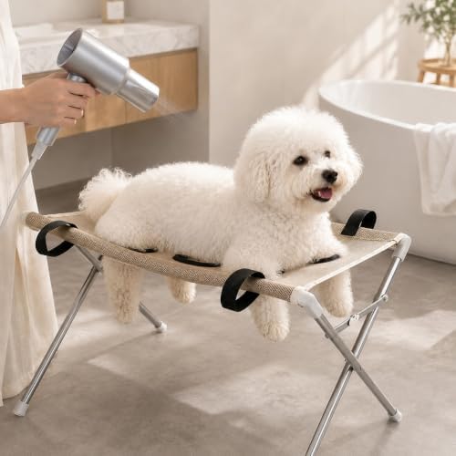 Dog Bath Hammock with Stand, Foldable Grooming Table - Image 3