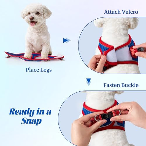 No Pull Dog Puppy Harness and Leash Set Reflective Mesh Vest Large - Image 4