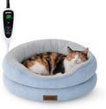 ZOMISlA Heated Cat Bed for Indoor Cats, 25 Timer & 11 Temp Adjustable by Zomisia