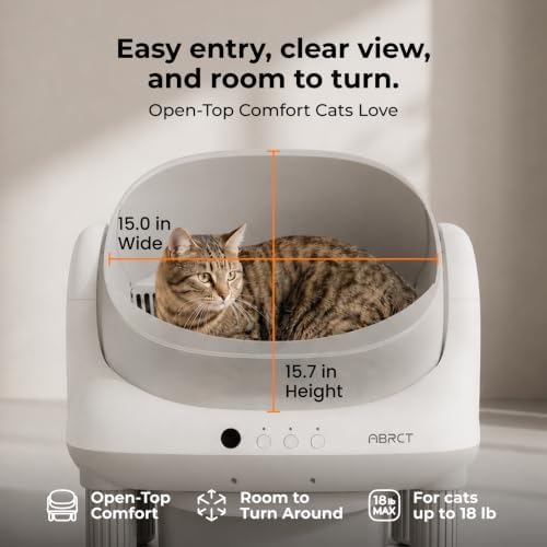 HHOLOVE Self Cleaning Cat Litter Box, Open Top Automatic Litter Box, Safety - Image 3