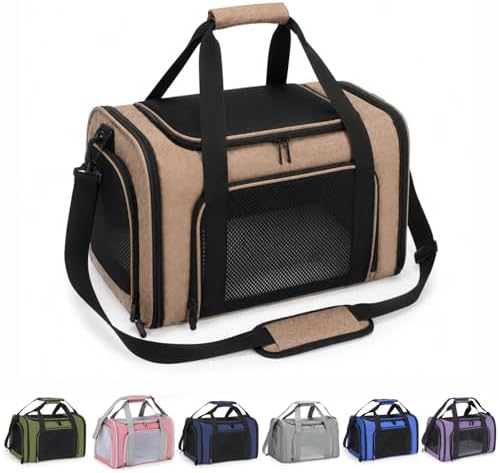 Pet Carrier for Cats and Dogs Up to 15 lb, Desert Yellow by Unknown