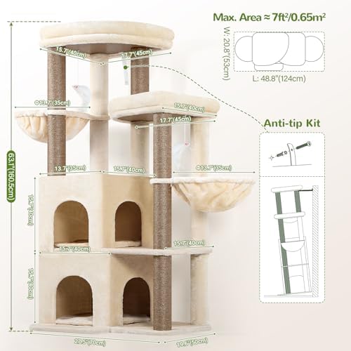 Globlazer Cat Tree Tower for Indoor Cats Large Adult - Image 6