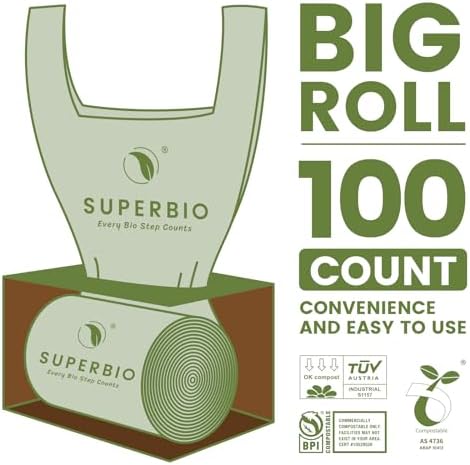 SUPERBIO 2.6 Gallon Compostable Bags, 2 Pack - Image 2