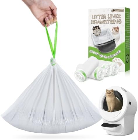 120 Count Cat Litter Bags for Litter Box Robot 4/3/5, Pre-Separated Thick by DRANBOL