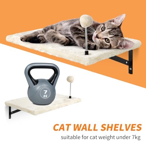 Cat Wall Shelves, Space-Saving Wood Cat Wall Furniture - Image 2