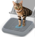 Elevated Litter Box Ramp/Steps for Kittens & Old Cats, Washable Litter Catcher by TAILRYTH