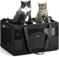 Pecute Cat Carrier, Soft Double Pet Crate by pecute
