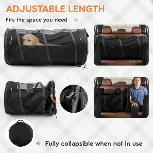 Abbylike Dog Crate for Car, Pet Travel Tube Car Crate Large Kennel, Pet - Image 3