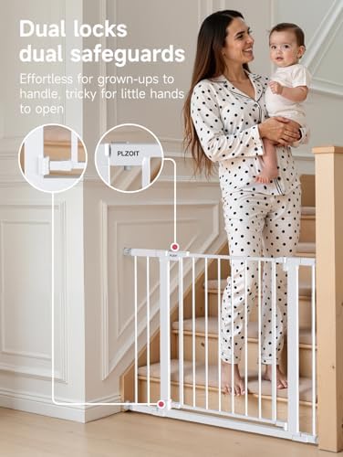 29.5-40.5" Baby Gate for Stairs, Dog Gate for Doorways, Walk Thru Auto Close - Image 2