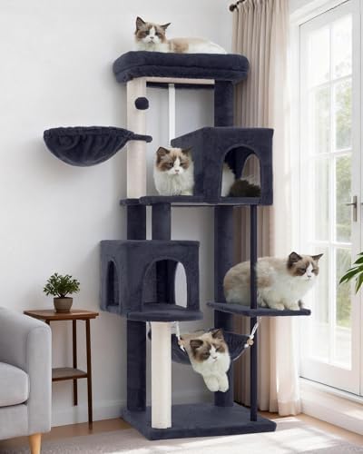 Gitelsnour Cat Tree Tower with Sturdy Steel Tube by Gitelnour