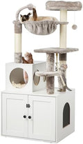 Timberer Cat Tree with Litter Box Enclosure, 2-in-1 Cat Tower by Timberer