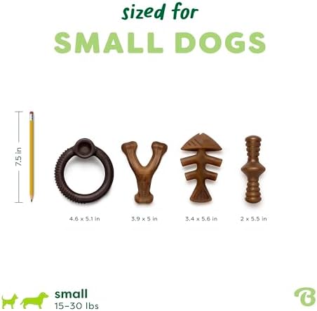 Benebone Blueberry Small 4-Pack Dog Toys, Under 30 lbs - Image 4