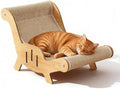 Cat Recliner Scraper Board, Cat Scratching Chair, Wooden Sisal Adjustable Cozy by Unknown