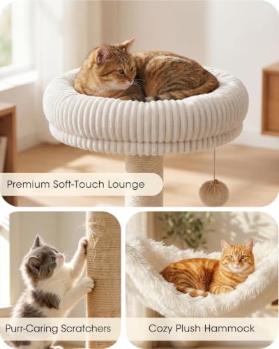 61" Modern Cat Tree, Tall Cat Tower - Image 3