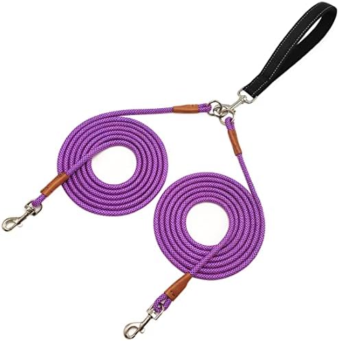 8 FT Double Dog Leash, 2 Way Mulitiple Dog Leash Detachable No Tangle by JDIDNEID