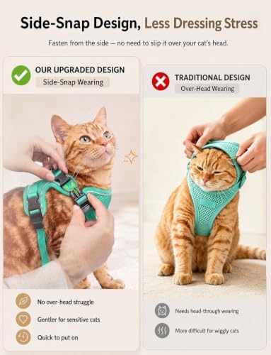Cat Harness and Leash Set, Escape Proof Kitten Harness - Image 6