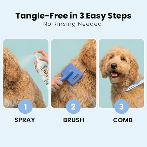 Small Slicker Brush & Lavender Detangler Spray Pack, Dog Grooming at Home - Image 4