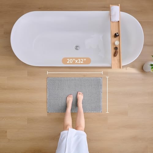 ILANGO Upgraded Waffle Bath Rug 20x32, Super Absorbent Non Slip Bath Mat - Image 2