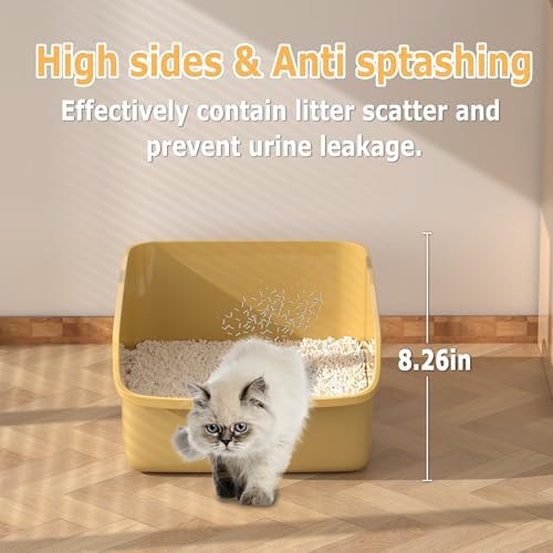 Large Cat Litter Box with High Side Cat Litter Pan Boxes - Image 4