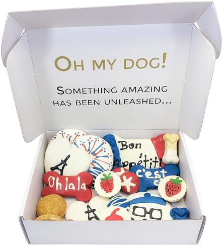 Bonne et Filou French Style Dog Treats, Gourmet Gift Box, 21 Luxury Macarons, Truffles & Bone Cookies, Healthy & Delicious Snacks for Medium to Large Dogs - Image 4