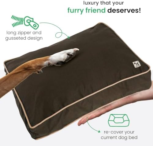 Molly Mutt Dark Brown Dog Bed Cover, Non-Toxic & 100% Cotton - Image 6