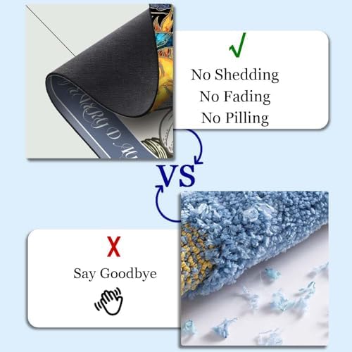 Sun and Moon Leaves Super Absorbent Quick-Drying Bathroom Mat Rug, Rubber - Image 4