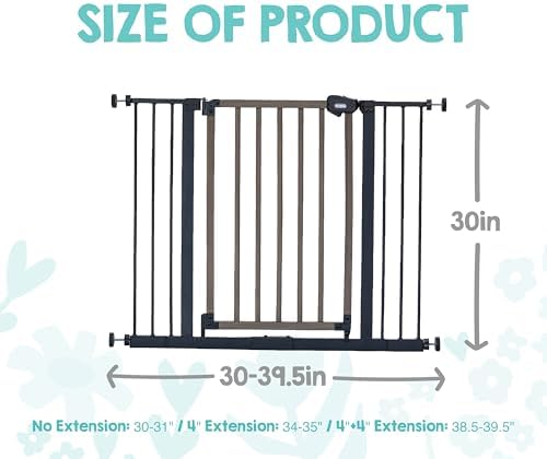 Regalo SAFETY 39" Extra Wide Wood Accent Baby Gate, Pressure Mount - Image 2