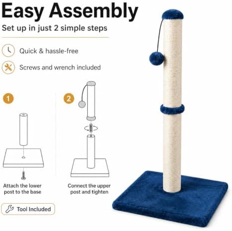 Dimaka 34" Height Tall Cat Scratching Post, Claw Scratcher - Image 4