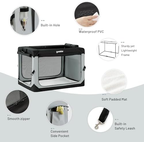 ZOMISIA 36 Inch Collapsible Dog Crate - Image 6