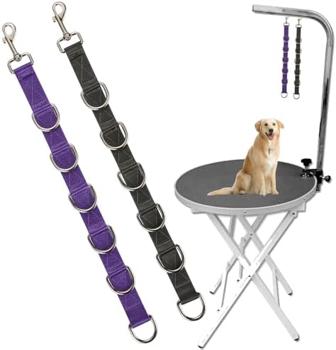 Dog Grooming Loop Extension Straps 2 Pack Heavy Duty Nylon Grooming Noose by FURSDOLY