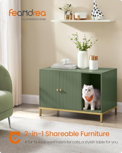 Feandrea Cat Litter Box Enclosure, - Image 2