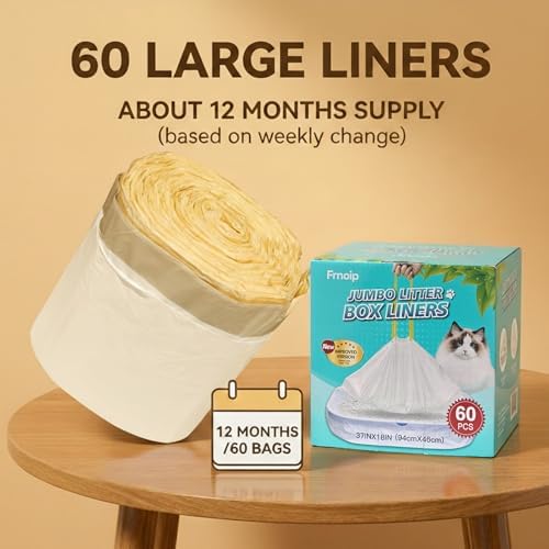 60 Pack 37"x18" Cat Litter Box Liners, Tear-Free Box, Heavy 3mil Duty Bags - Image 6