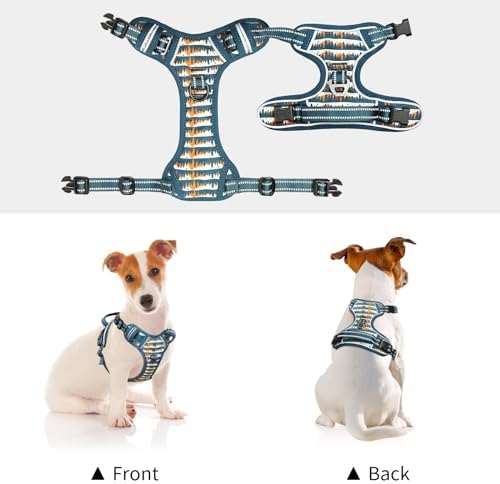 Timos Small Dog Harness, No Pull No Choke, Easy On & Off, Sunset Valley - Image 6