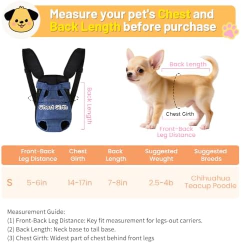 Inspack Dog Backpack Carrier/Cat Carrier, Adjustable Pet Front Carriers Travel - Image 2