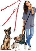 3-in-1 Double Dog Leash, Hands-Free Convertible Leash by WANFIRE