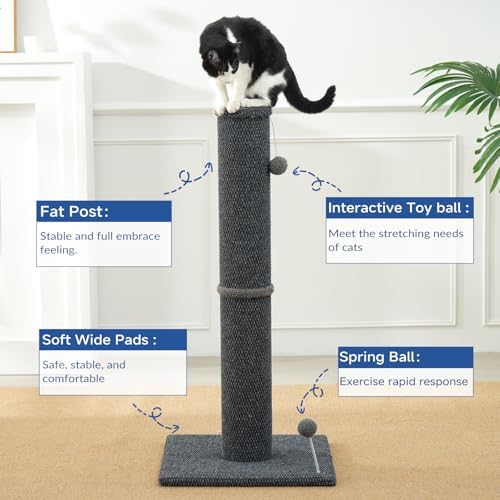 Cat Craft 41" Cat Scratching Post, Dark Gray - Image 5