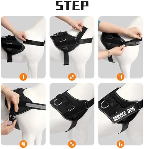 MUMUPET Service Dog Vest, No Pull & Reflective Dog Harness - Image 6