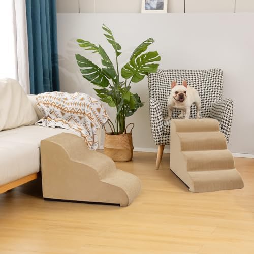 Aodisman Dog Stairs for Small Dogs and Cats, 3-Step Pet Ramp for Couch - Image 5
