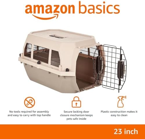 Amazon Basics Hard-Sided Dog and Cat Kennel, Single-Door Travel Pet Carrier - Image 2